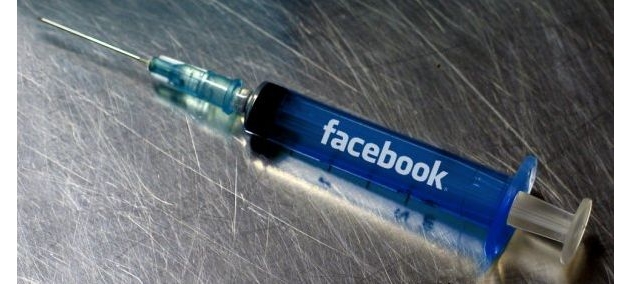 Seringa azul com nome Facebook